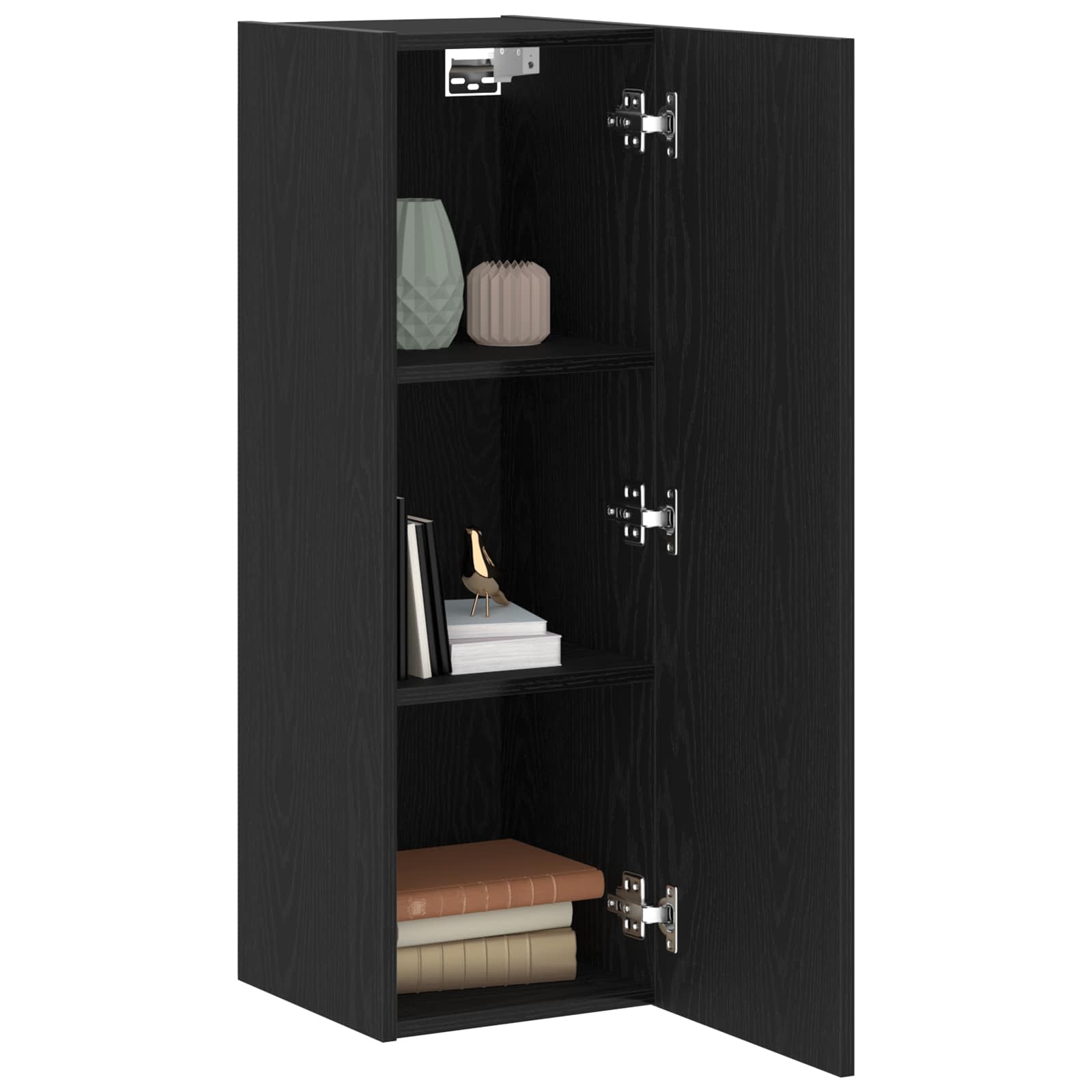 TV Kabinet za Zid Zidne Crni hrast 30,5 x 30 x 90 cm