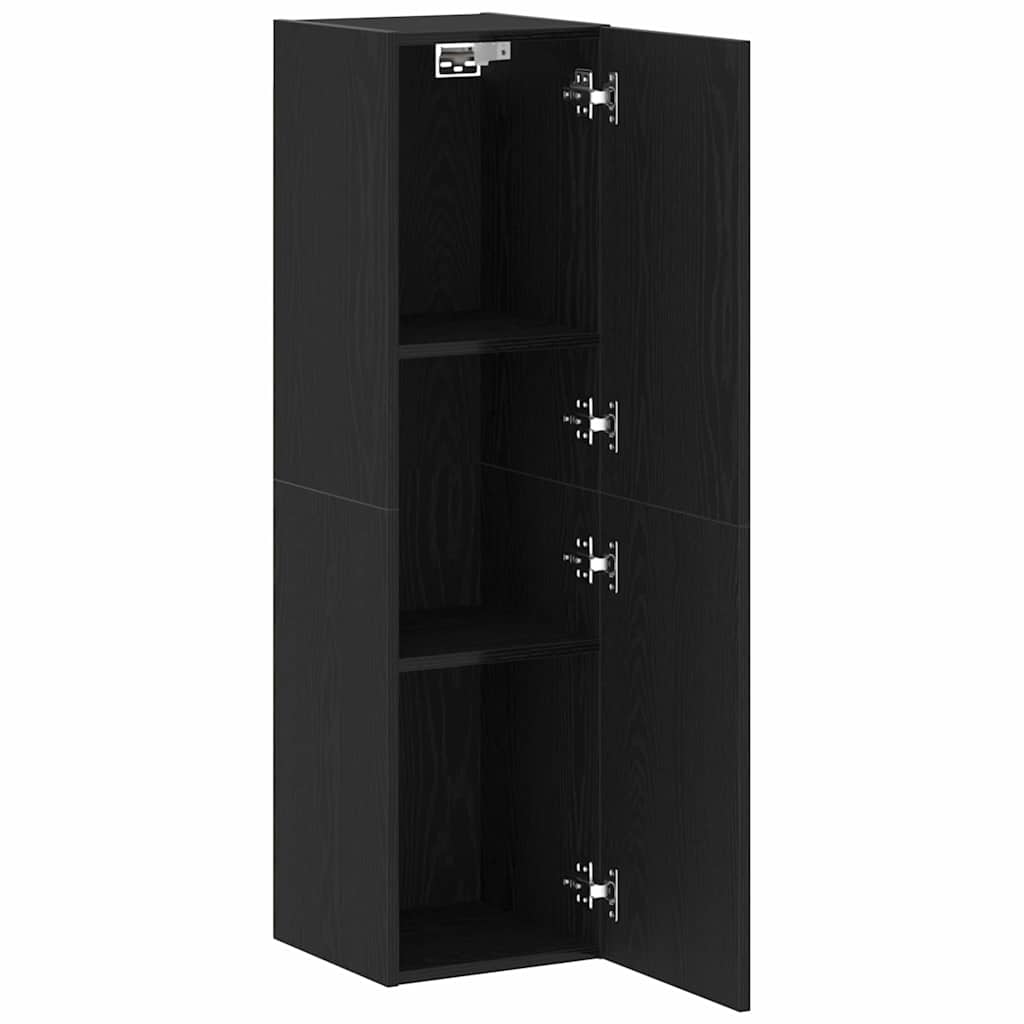 TV Kabinet za Zid Zidne Crni hrast 30,5 x 30 x 110 cm