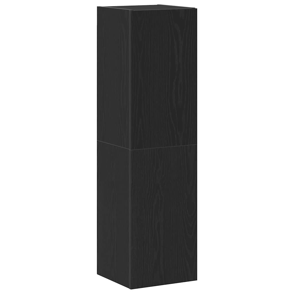 TV Kabinet za Zid Zidne Crni hrast 30,5 x 30 x 110 cm