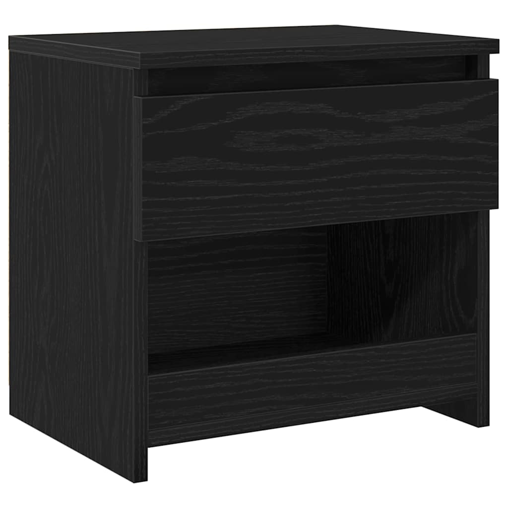 Noćni ormar 2 pcs Crni hrast 40 x 30 x 39 cm Konstruirano drvo