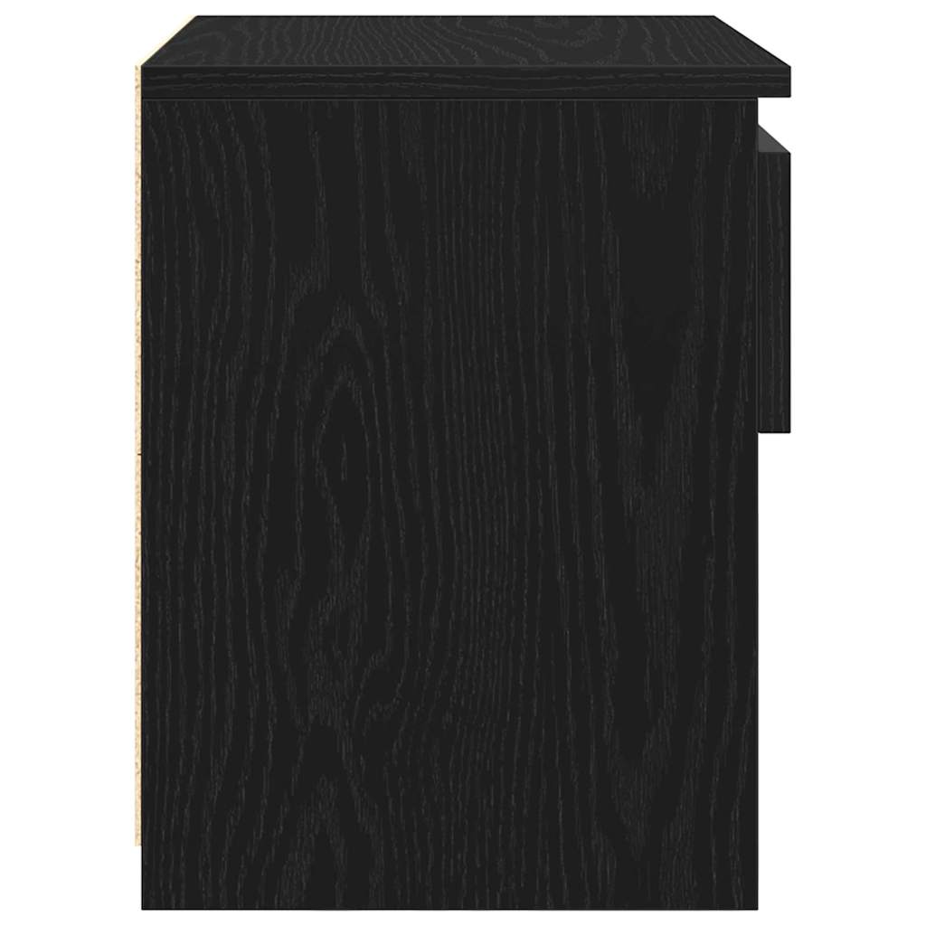 Noćni ormar 2 pcs Crni hrast 40 x 30 x 39 cm Konstruirano drvo