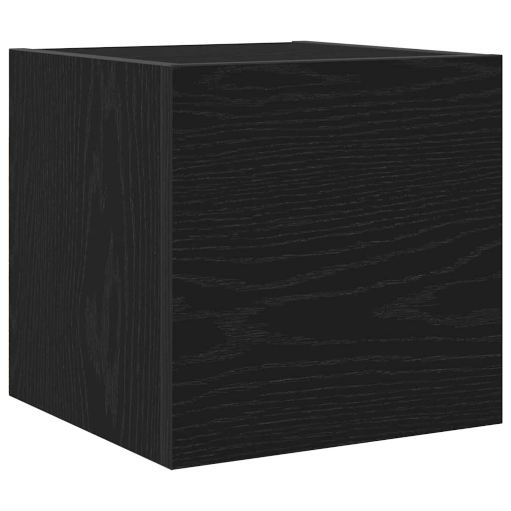 Ormar za TV montiran na zid Zidne Crni hrast 30,5 x 30 x 30 cm