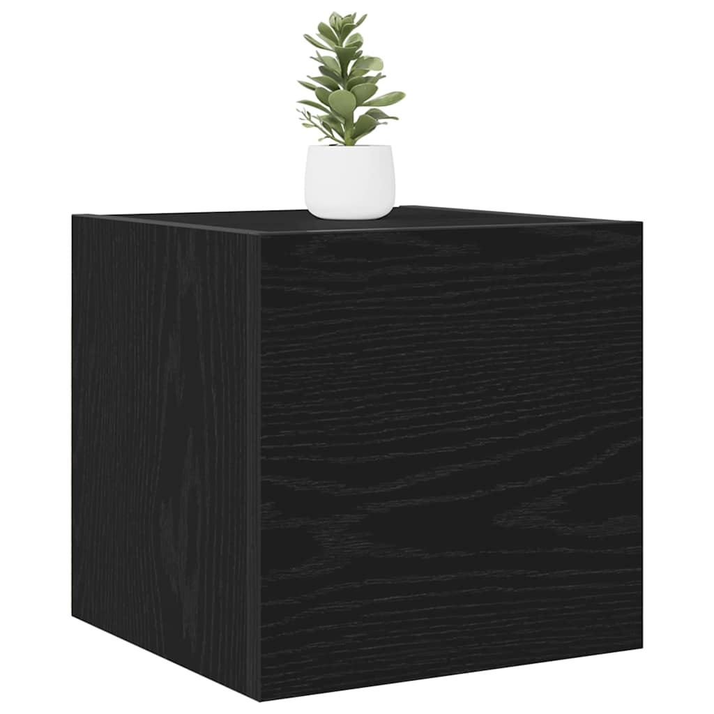 Ormar za TV montiran na zid Zidne Crni hrast 30,5 x 30 x 30 cm
