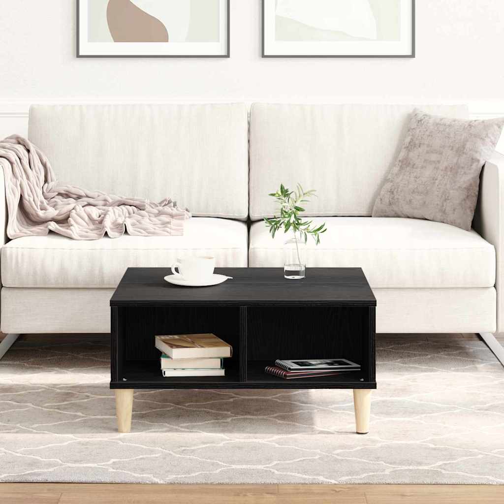 Kava Stol Crni hrast 60 x 60 x 30 cm Konstruirano drvo