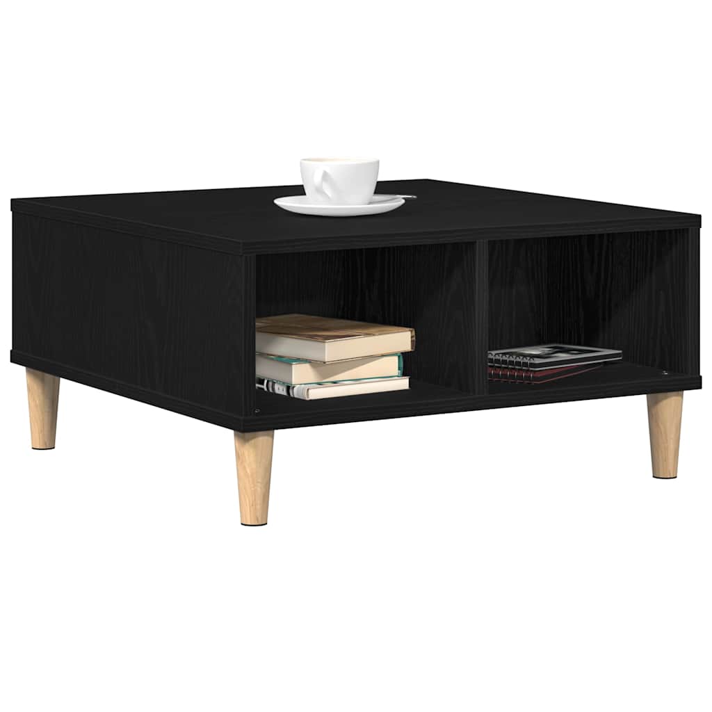 Kava Stol Crni hrast 60 x 60 x 30 cm Konstruirano drvo