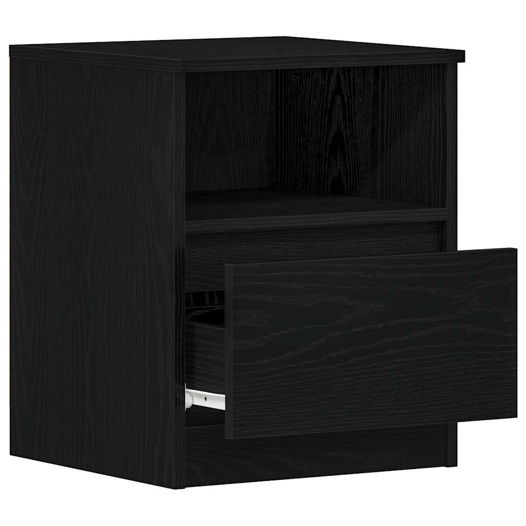 Noćni ormar 2 pcs Crni hrast 40 x 40 x 50 cm Konstruirano drvo