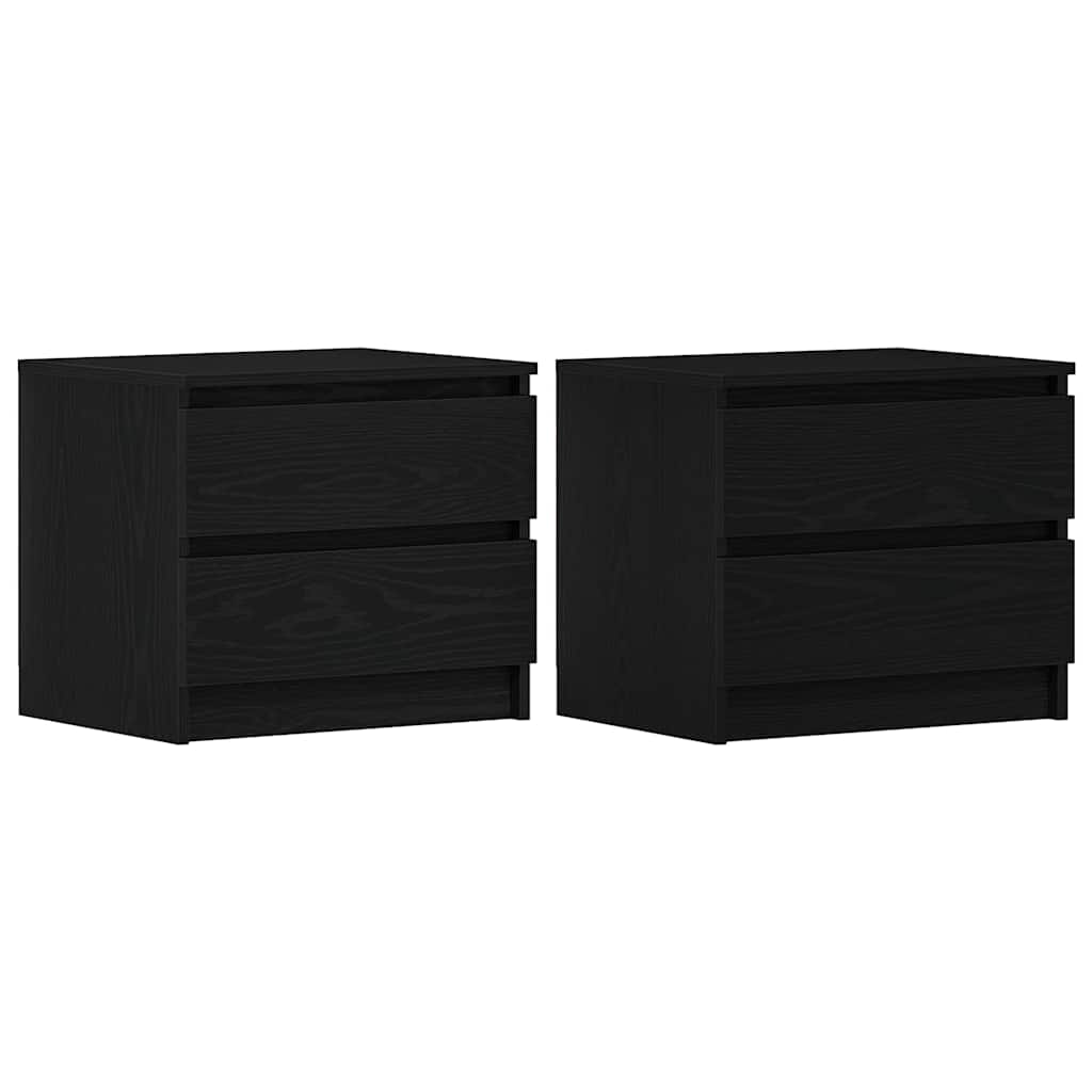 Noćni ormar s ladicama 2 pcs Crni hrast 50 x 40 x 43,5 cm