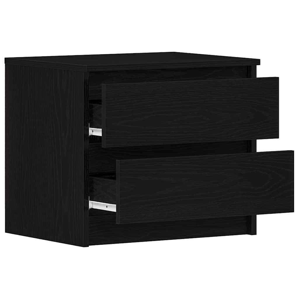Noćni ormar s ladicama 2 pcs Crni hrast 50 x 40 x 43,5 cm