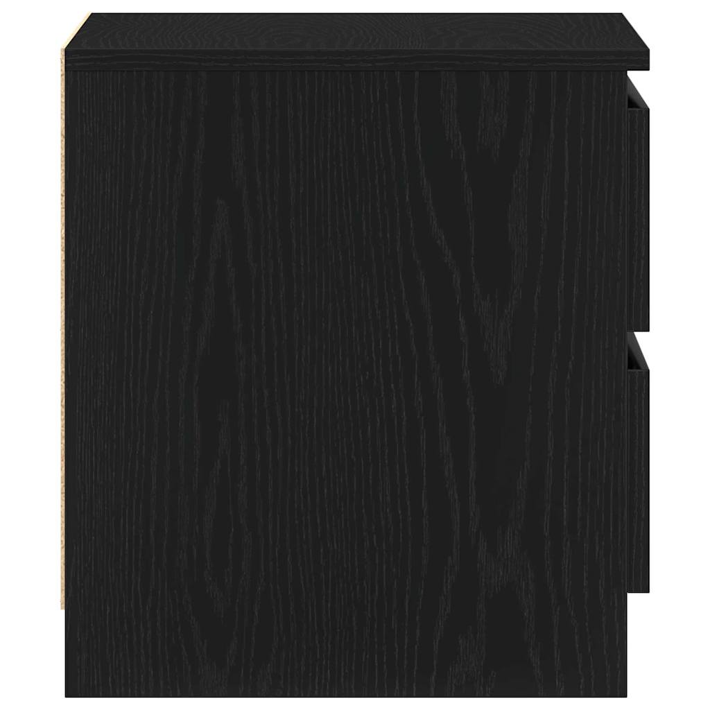 Noćni ormar s ladicama 2 pcs Crni hrast 50 x 40 x 43,5 cm
