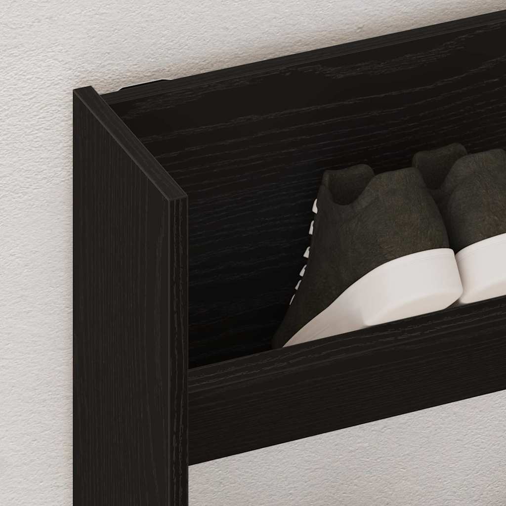 Ormar za cipele Crni hrast 80 x 18 x 90 cm Konstruirano drvo