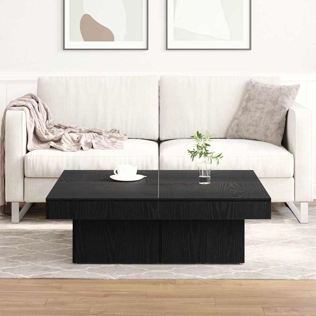 Kava Stol Crni hrast 90 x 90 x 28 cm Konstruirano drvo