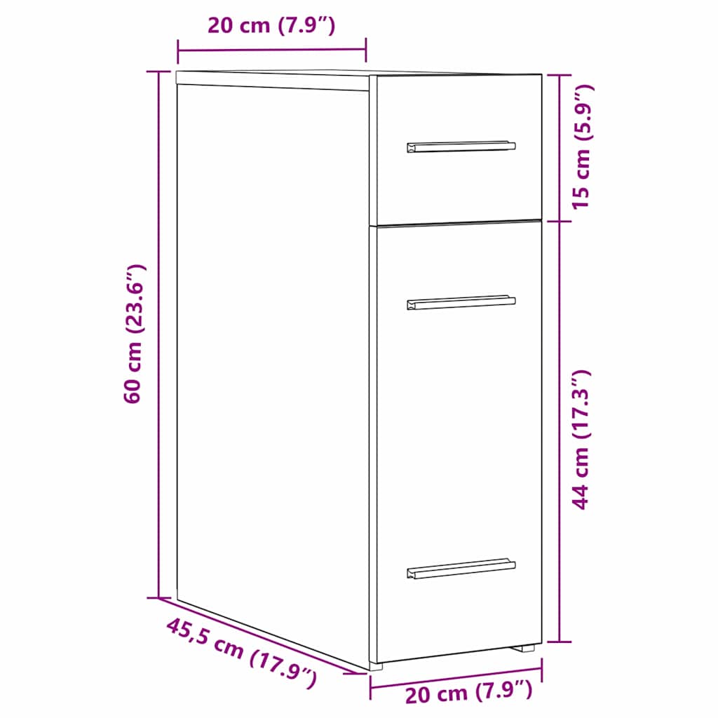 Apotekarski ormar Staro drvo 20 x 45,5 x 60 cm
