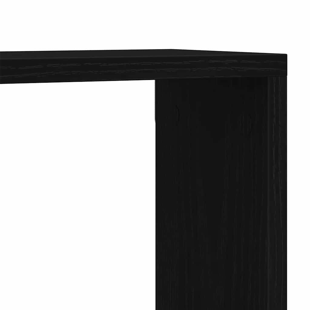 Polica na zidu s policom Zidne 2 pcs Crni hrast 50 x 15 x 85 cm