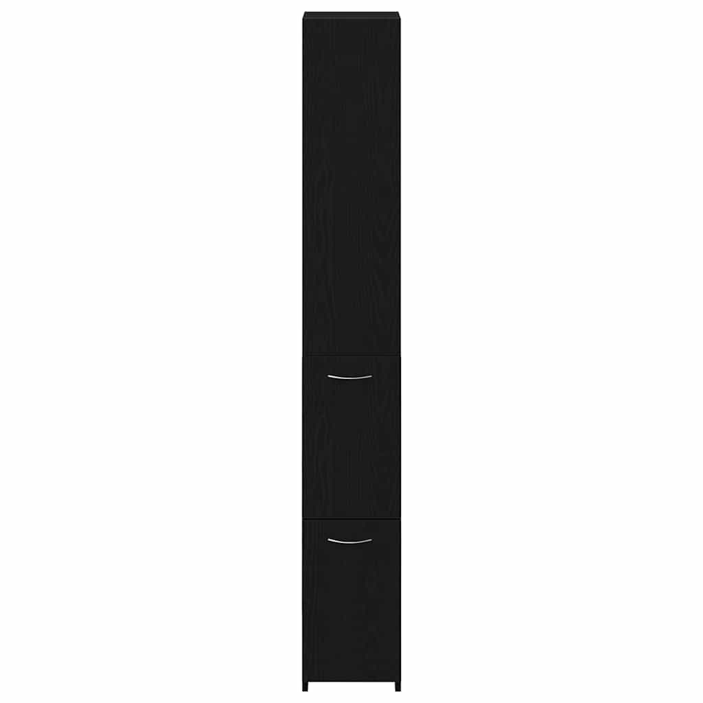Kupaonski ormar Crni hrast 25 x 25 x 170 cm Konstruirano drvo