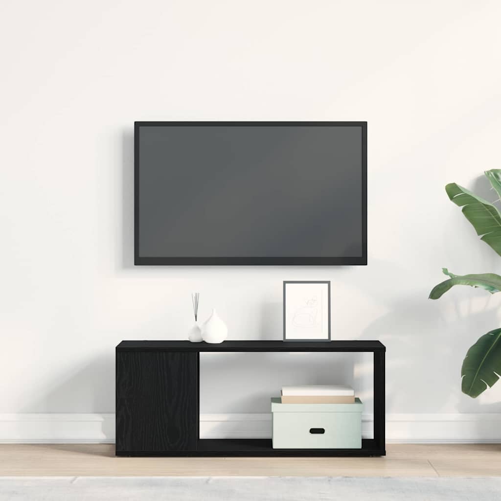 Set TV komoda Crni hrast 80 x 24 x 32 cm Konstruirano drvo