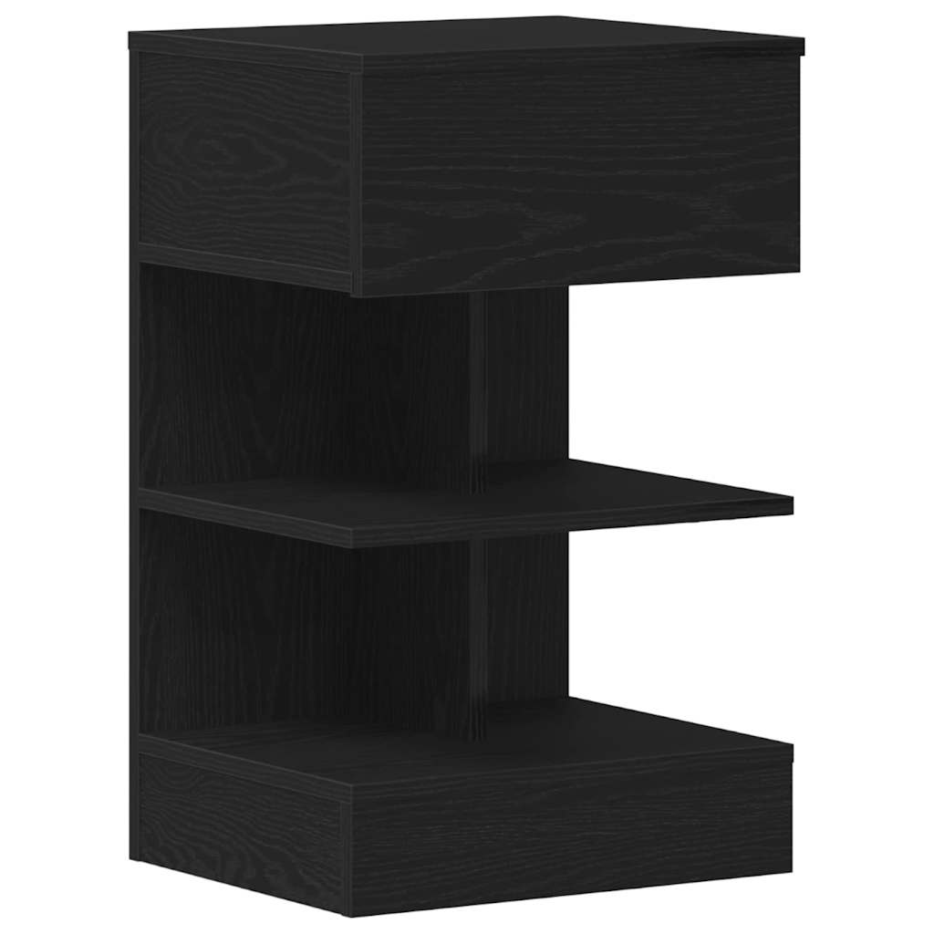 Noćni ormar 2 pcs Crni hrast 40 x 35 x 65 cm Konstruirano drvo