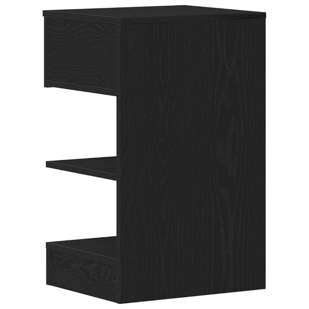 Noćni ormar 2 pcs Crni hrast 40 x 35 x 65 cm Konstruirano drvo