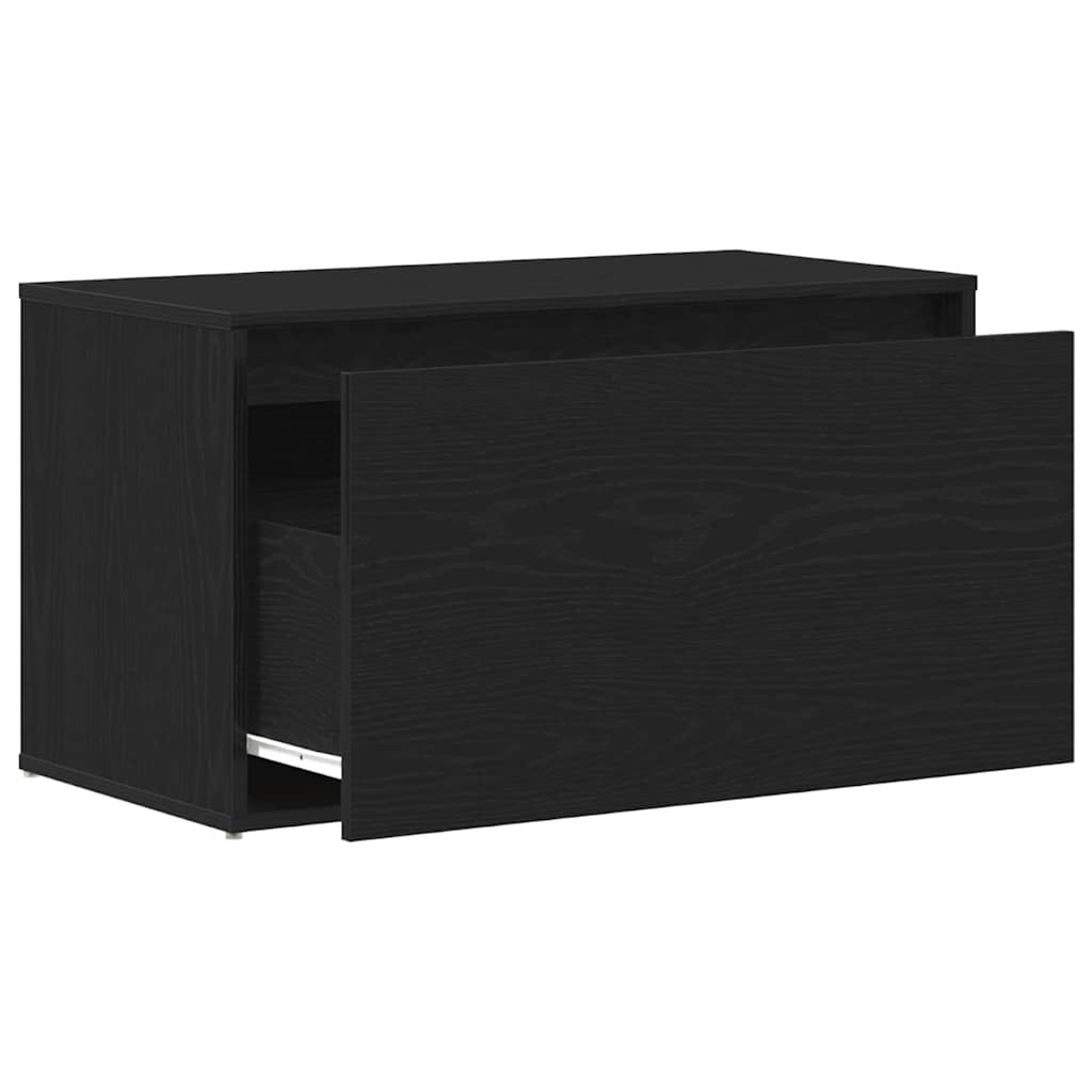 Klupa za hodnik Crni hrast 80 x 40 x 45 cm Konstruirano drvo
