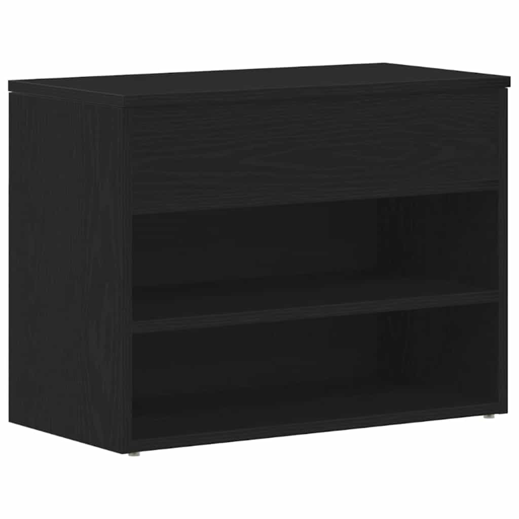 Klupa za cipele Crni hrast 60 x 30 x 45 cm Konstruirano drvo