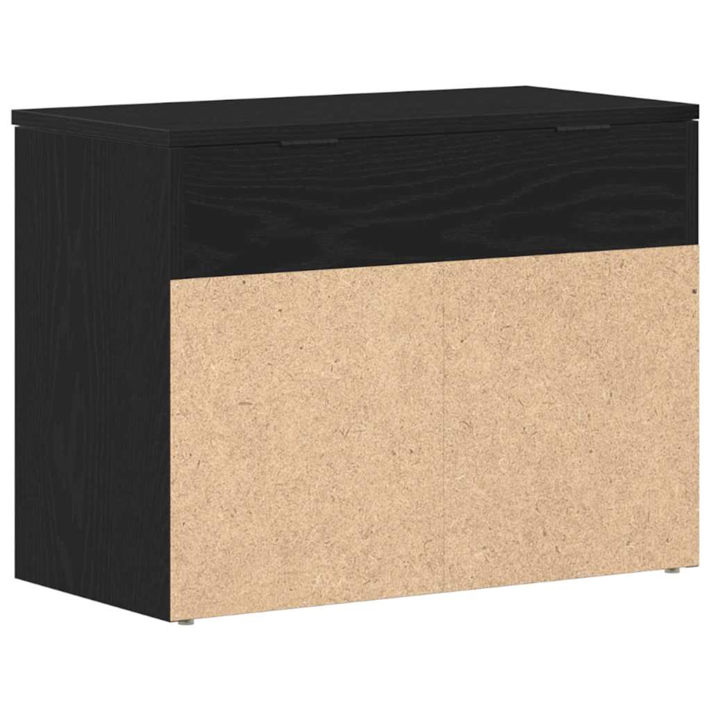Klupa za cipele Crni hrast 60 x 30 x 45 cm Konstruirano drvo