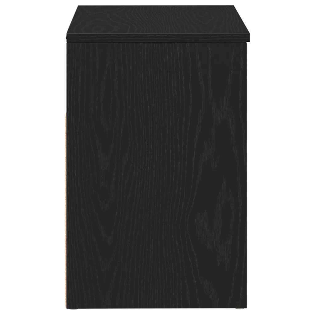 Klupa za cipele Crni hrast 60 x 30 x 45 cm Konstruirano drvo