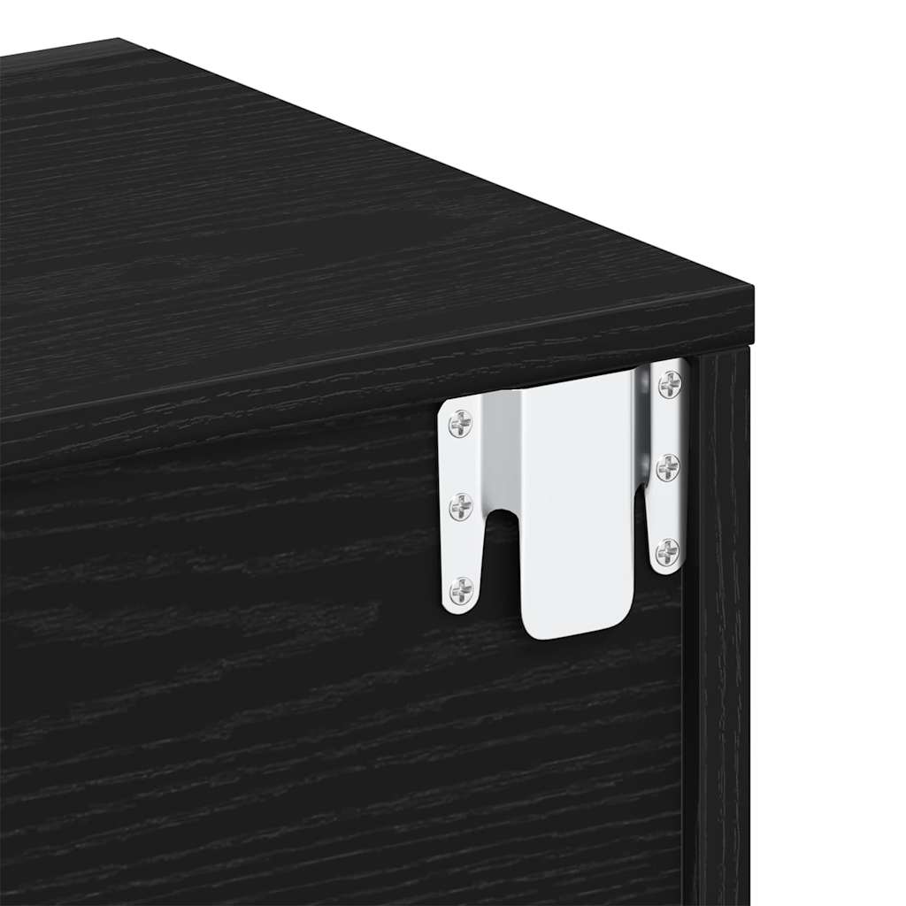 Noćni ormar 2 pcs Crni hrast 46 x 30 x 30 cm Konstruirano drvo