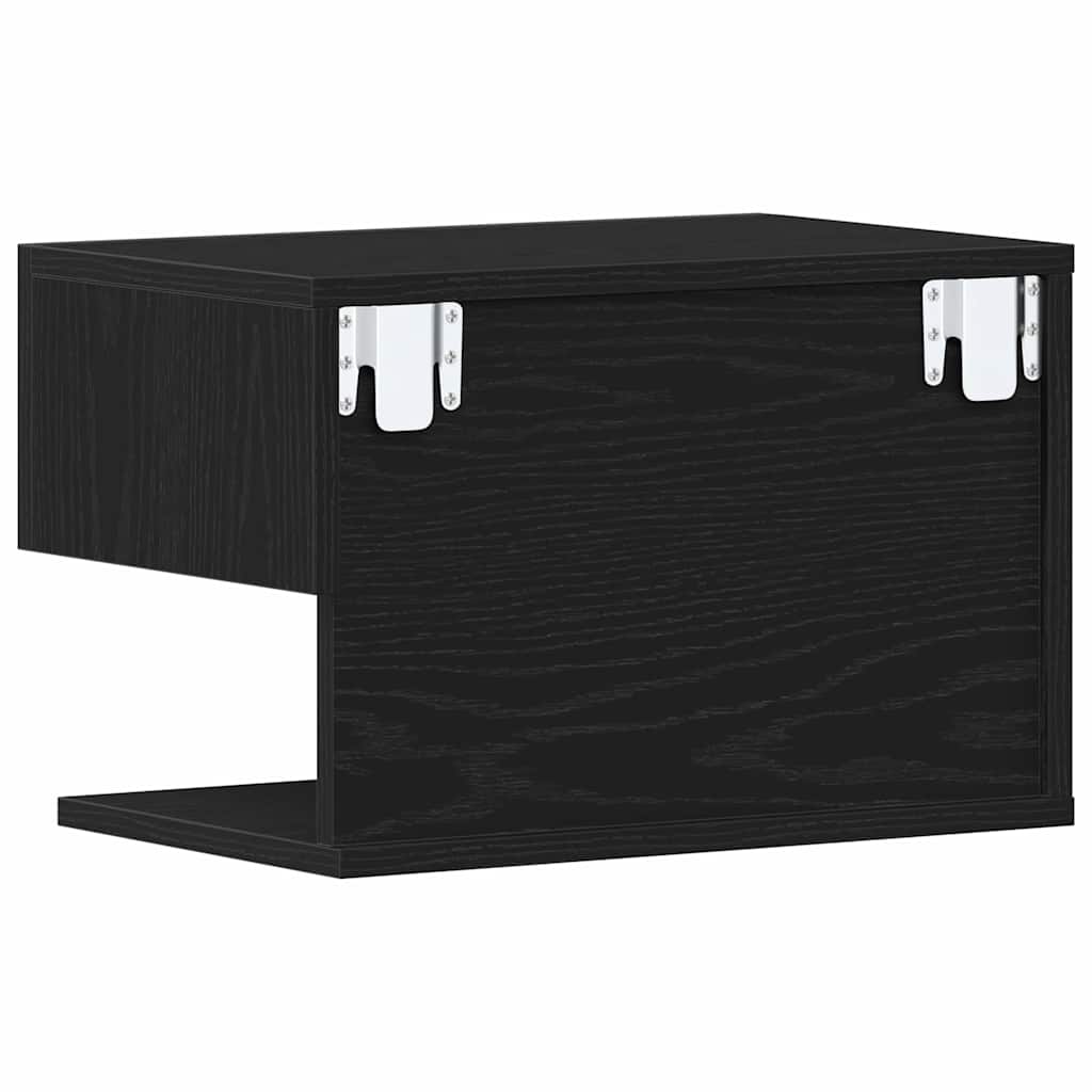 Noćni ormar 2 pcs Crni hrast 46 x 30 x 30 cm Konstruirano drvo