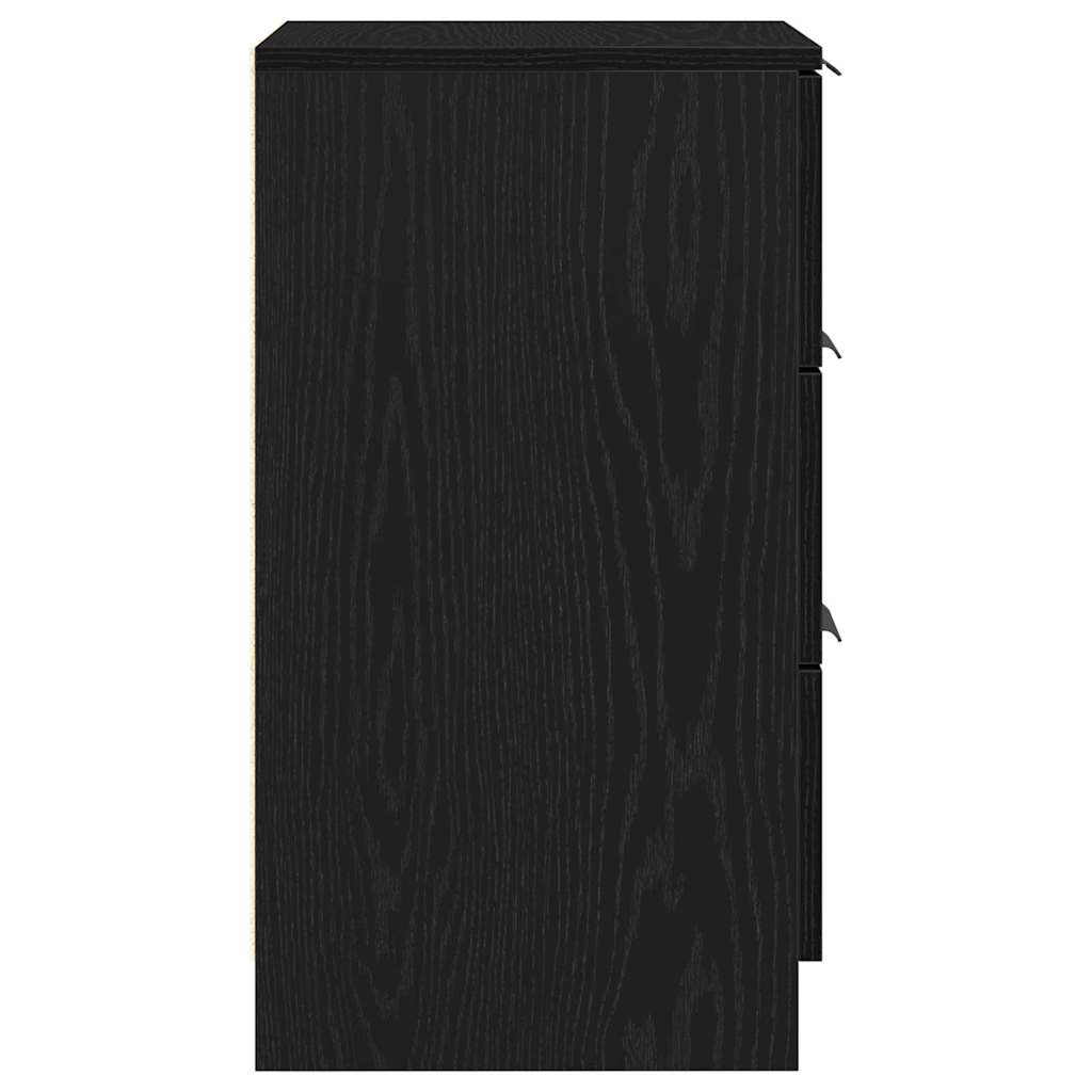 Noćni ormar 2 pcs Crni hrast 40 x 65 x 65 cm Konstruirano drvo