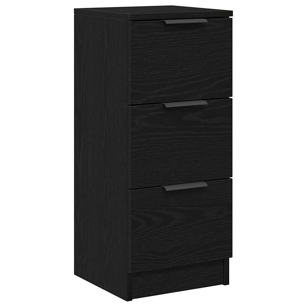 Kreveta 2 pcs Crni hrast 30 x 30 x 70 cm Konstruirano drvo