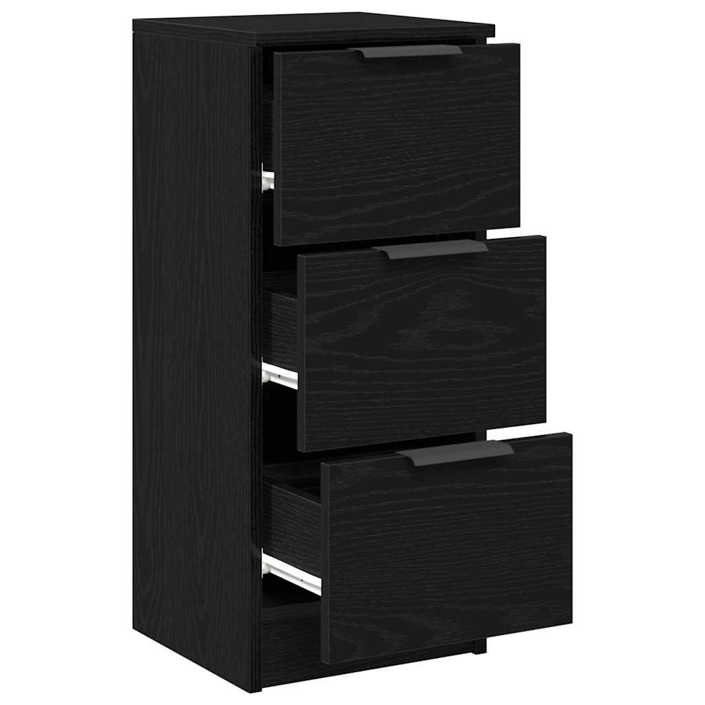 Kreveta 2 pcs Crni hrast 30 x 30 x 70 cm Konstruirano drvo