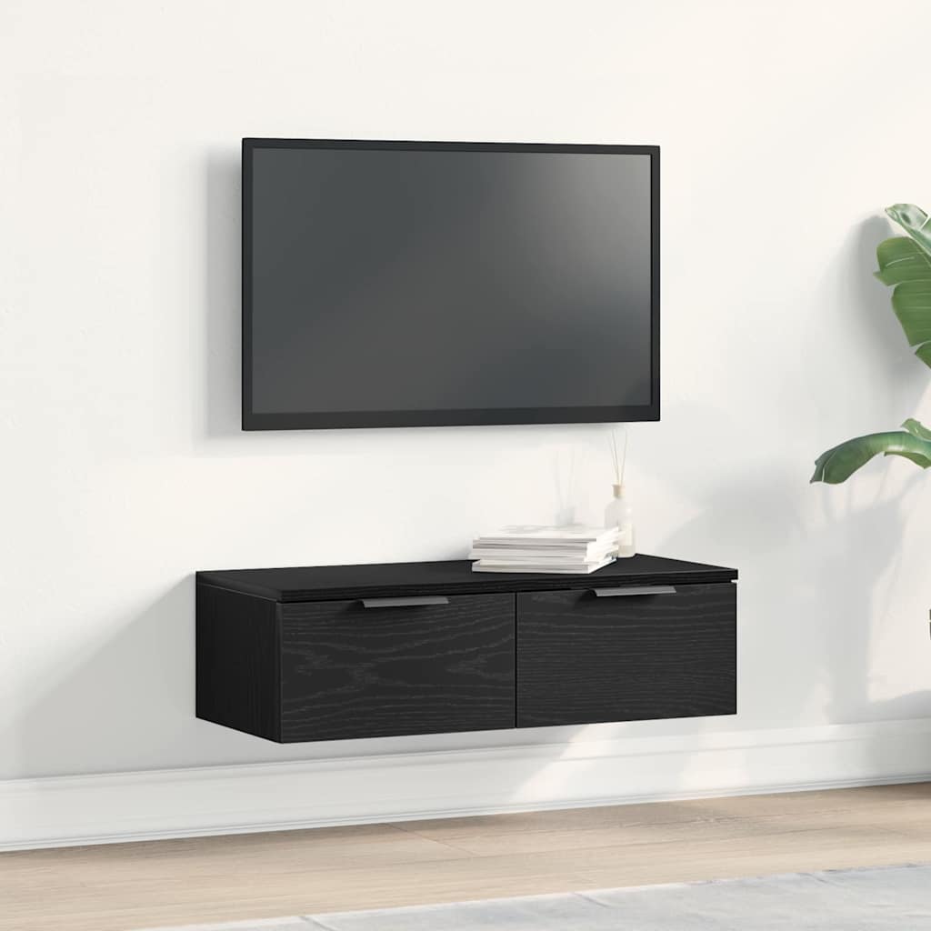 Ormar za Zid Zidne Crni hrast 68 x 30 x 20 cm Konstruirano drvo