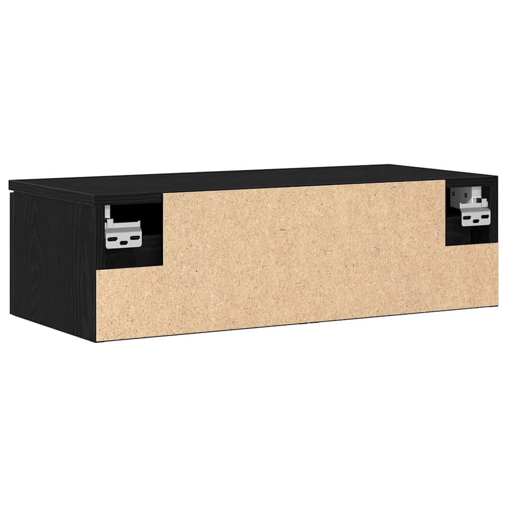 Ormar za Zid Zidne Crni hrast 68 x 30 x 20 cm Konstruirano drvo