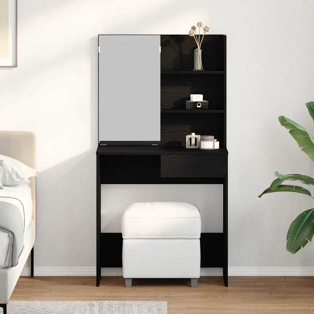 Toaletni stol Crni hrast 74,5 x 40 x 141 cm Konstruirano drvo