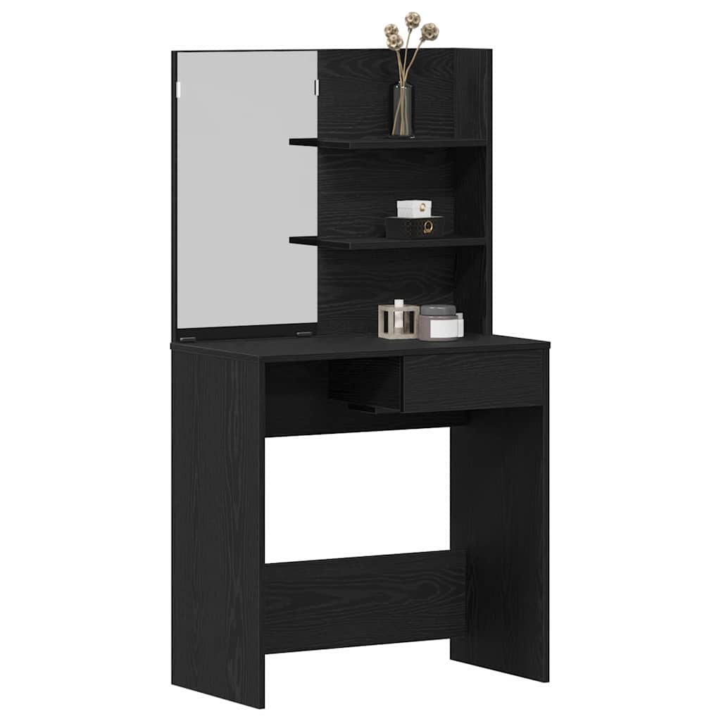 Toaletni stol Crni hrast 74,5 x 40 x 141 cm Konstruirano drvo
