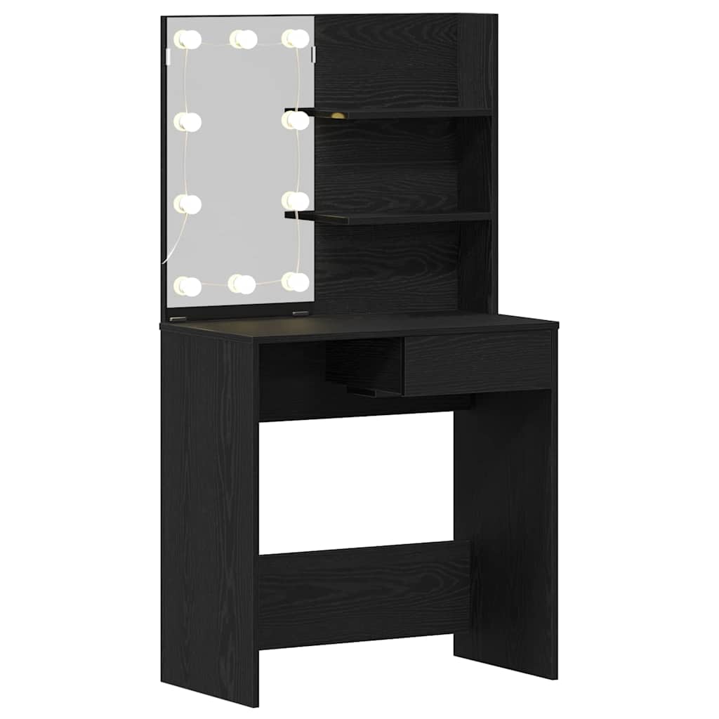 Toaletni stol Crni hrast 74,5 x 40 x 141 cm Konstruirano drvo
