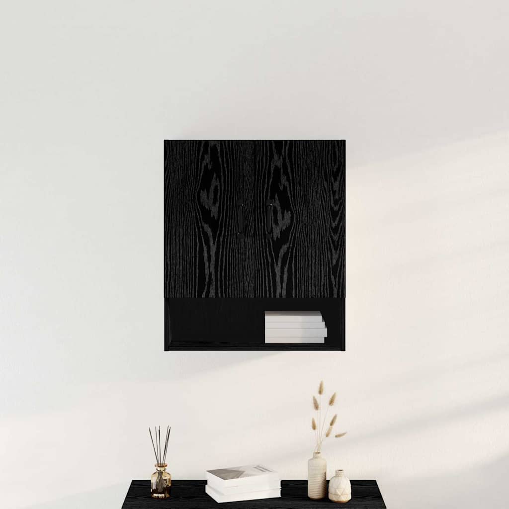 Ormar za Zid Zidne Crni hrast 60 x 30 x 70 cm Konstruirano drvo