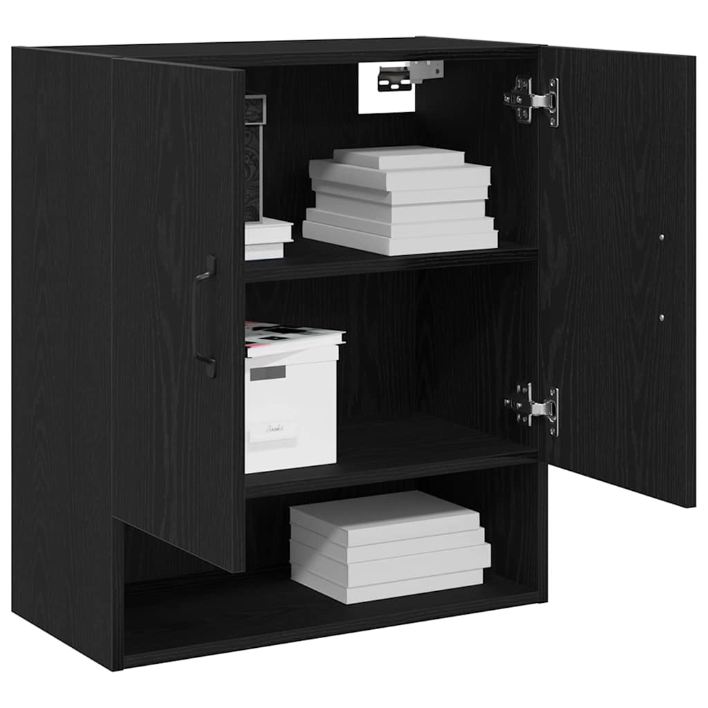 Ormar za Zid Zidne Crni hrast 60 x 30 x 70 cm Konstruirano drvo
