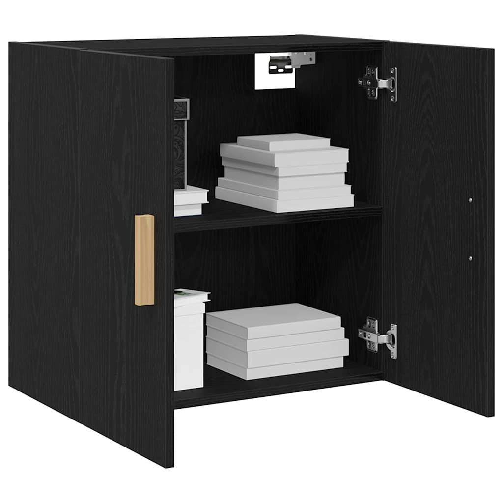 Ormar za Zid Zidne Crni hrast 60 x 30 x 60 cm Konstruirano drvo