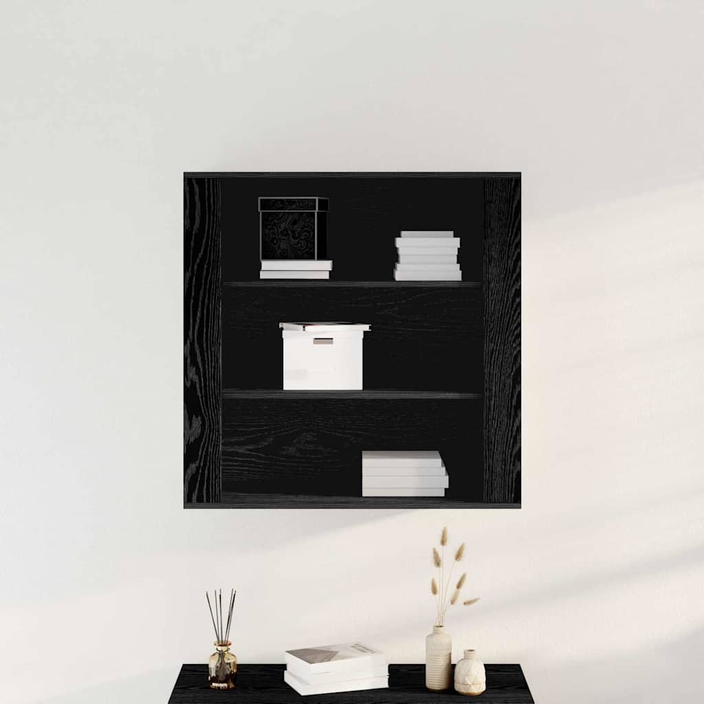 Ormar za Zid Zidne Crni hrast 80 x 33 x 80 cm Konstruirano drvo