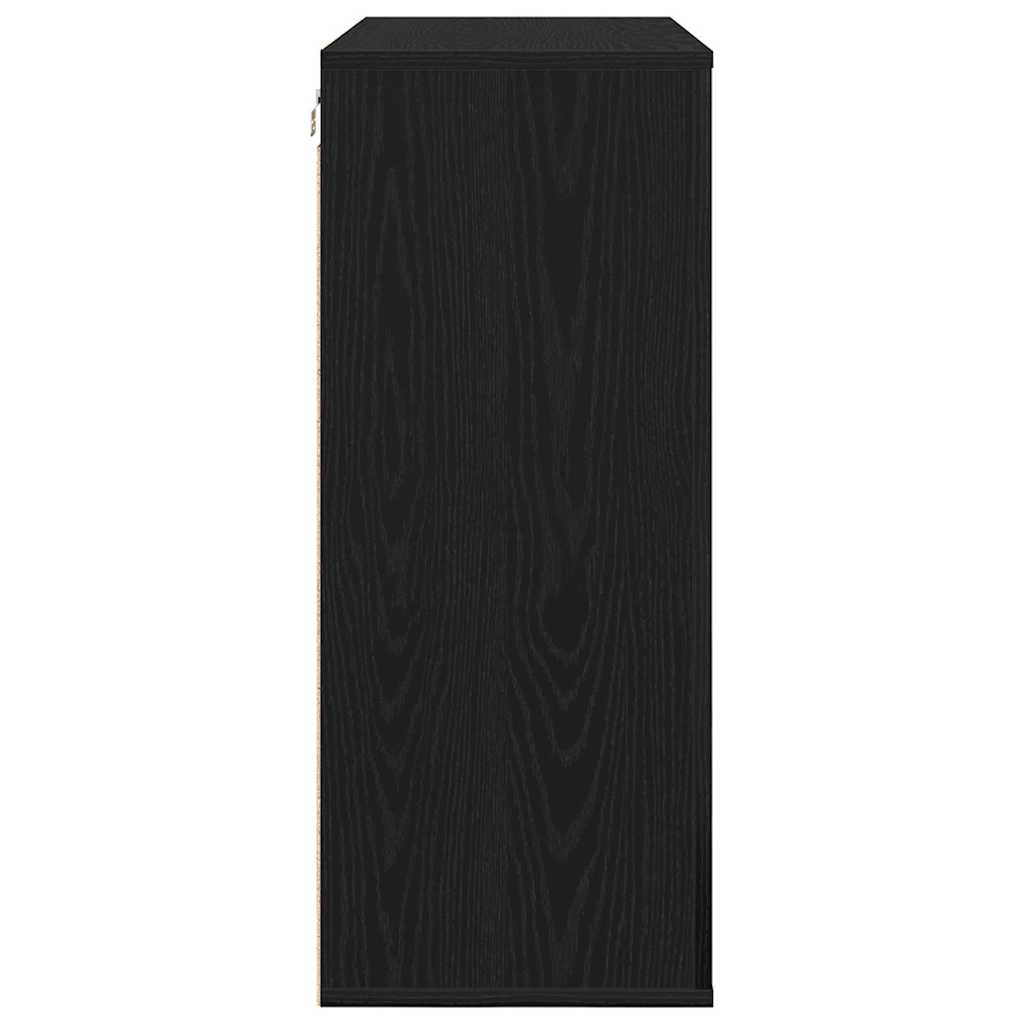Ormar za Zid Zidne Crni hrast 80 x 33 x 80 cm Konstruirano drvo