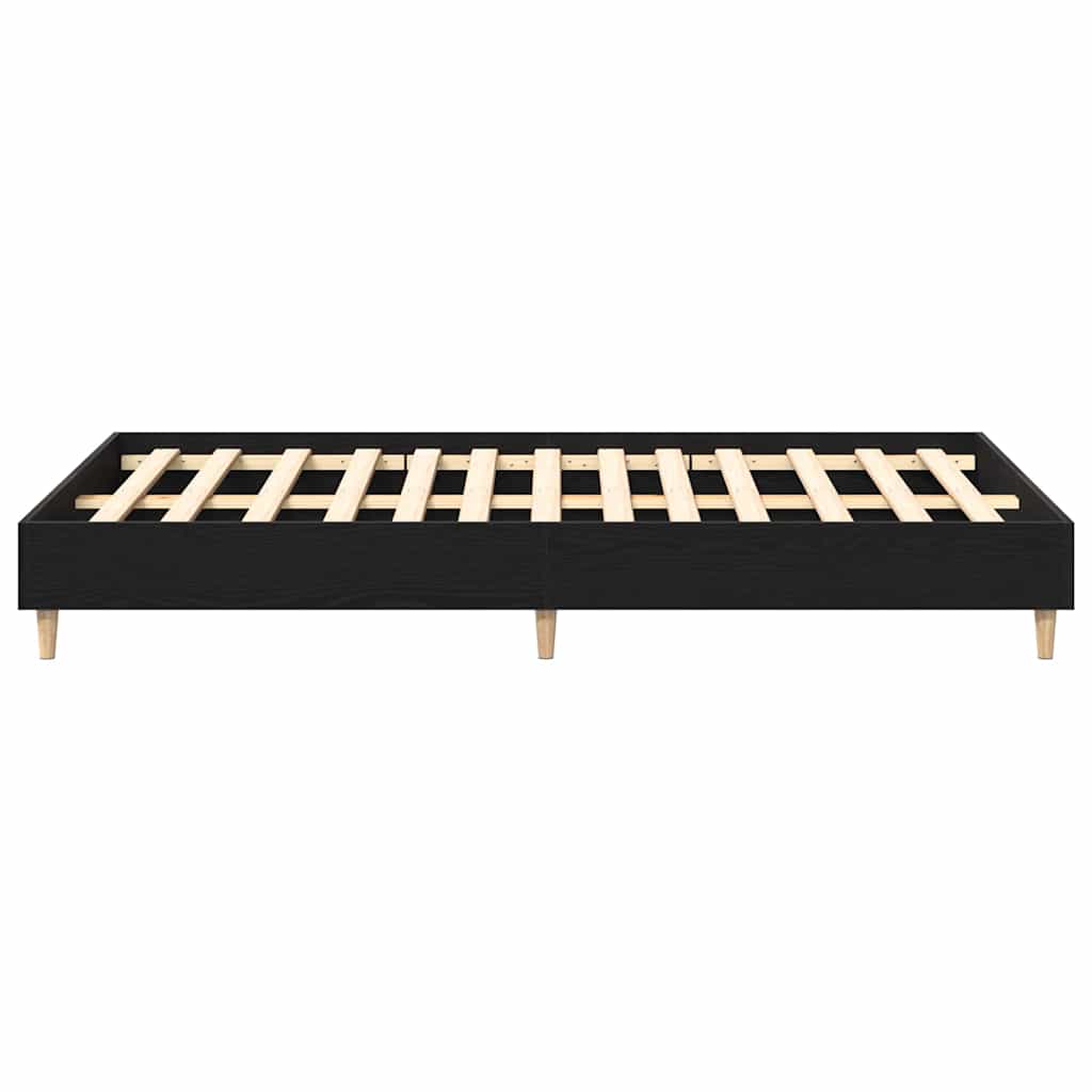 Krevetna konstrukcija Crni hrast 203 x 123 x 25 cm