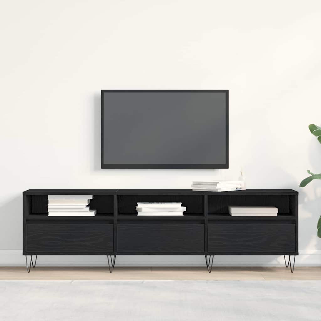 TV ormar 150 x 30 x 44,5 cm Crni hrast Konstruirano drvo