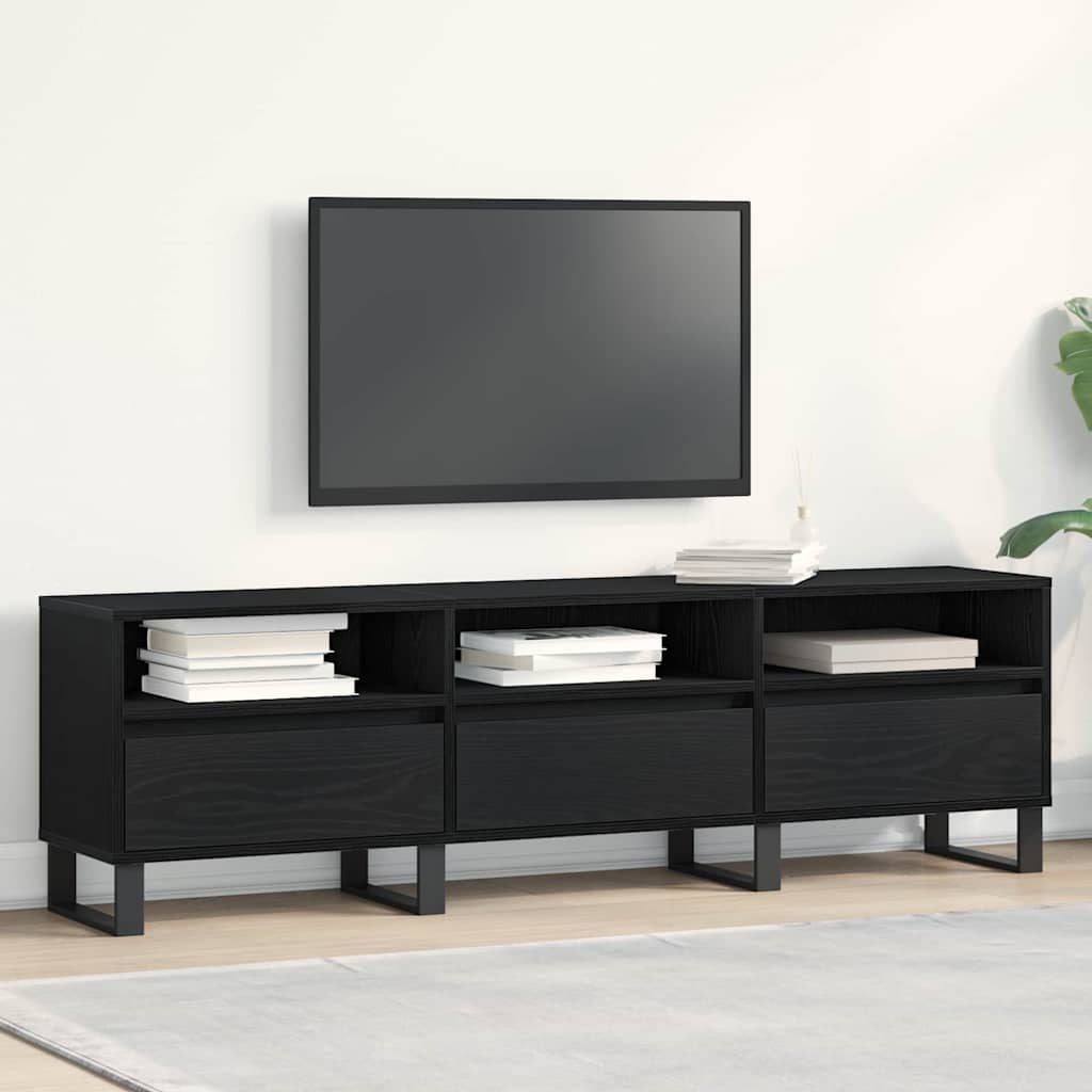 TV ormar 150 x 30 x 44,5 cm Crni hrast Konstruirano drvo