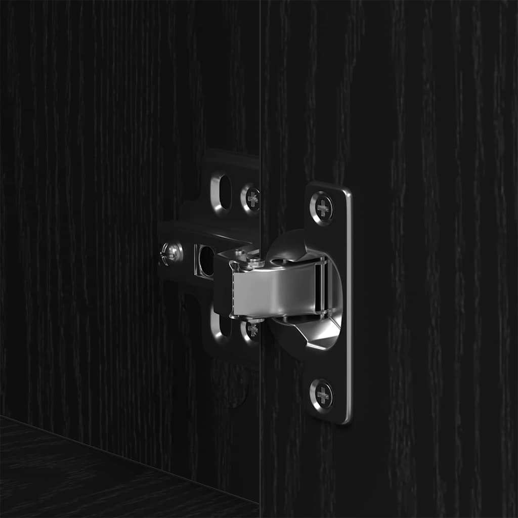 Noćni ormar 2 pcs Crni hrast 41 x 31 x 80 cm Konstruirano drvo