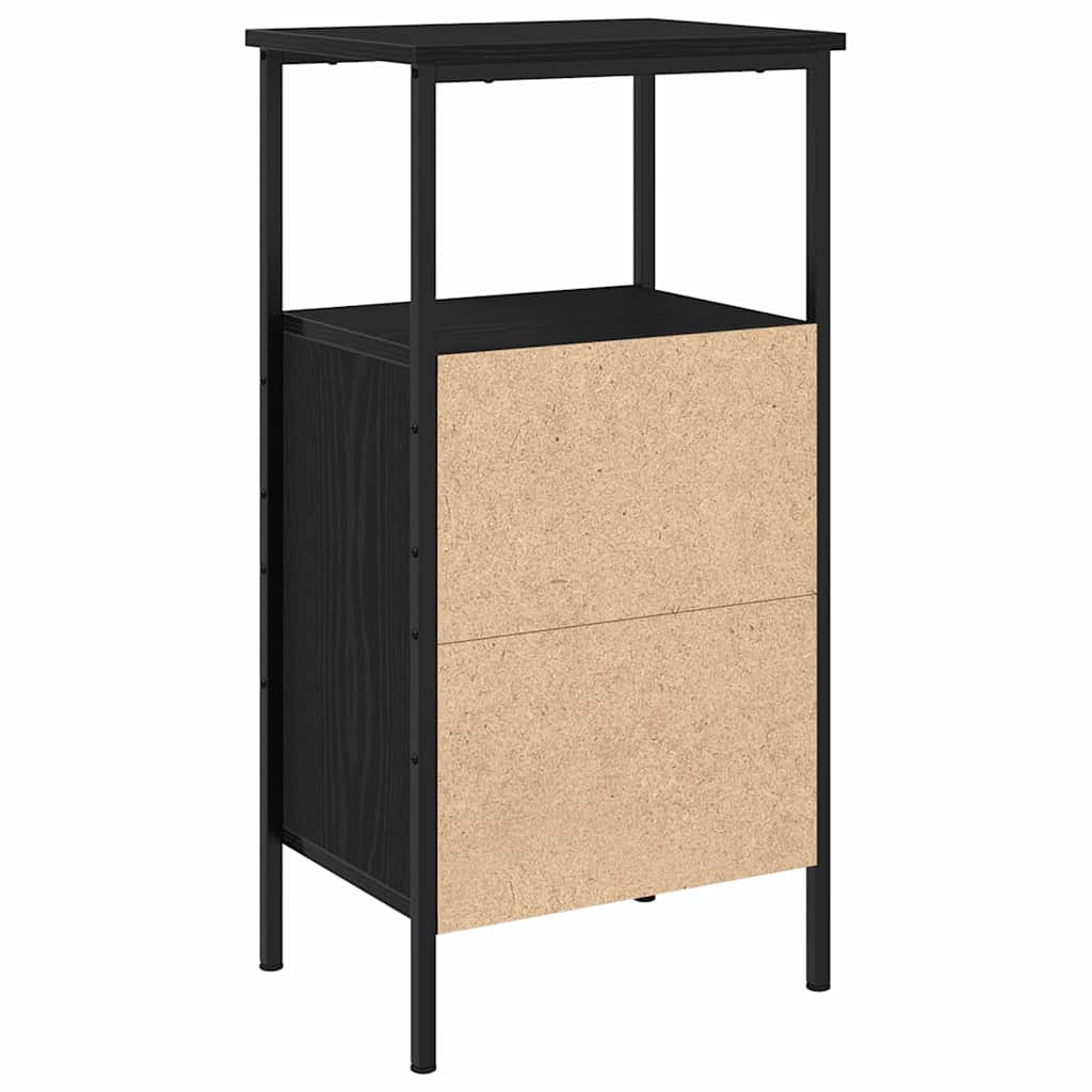 Noćni ormar 2 pcs Crni hrast 41 x 31 x 80 cm Konstruirano drvo
