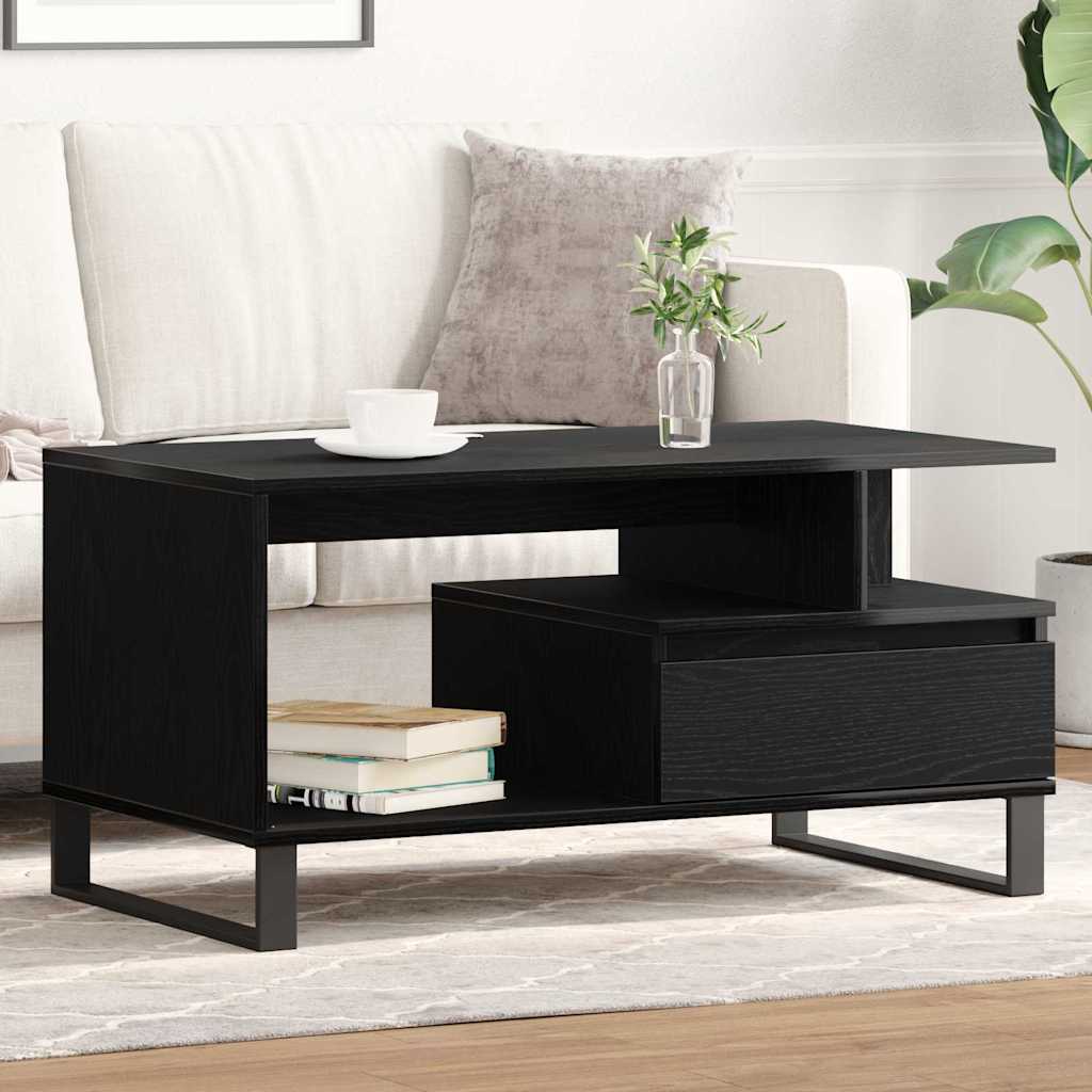 Kava Stol Crni hrast 90 x 49 x 45 cm Konstruirano drvo