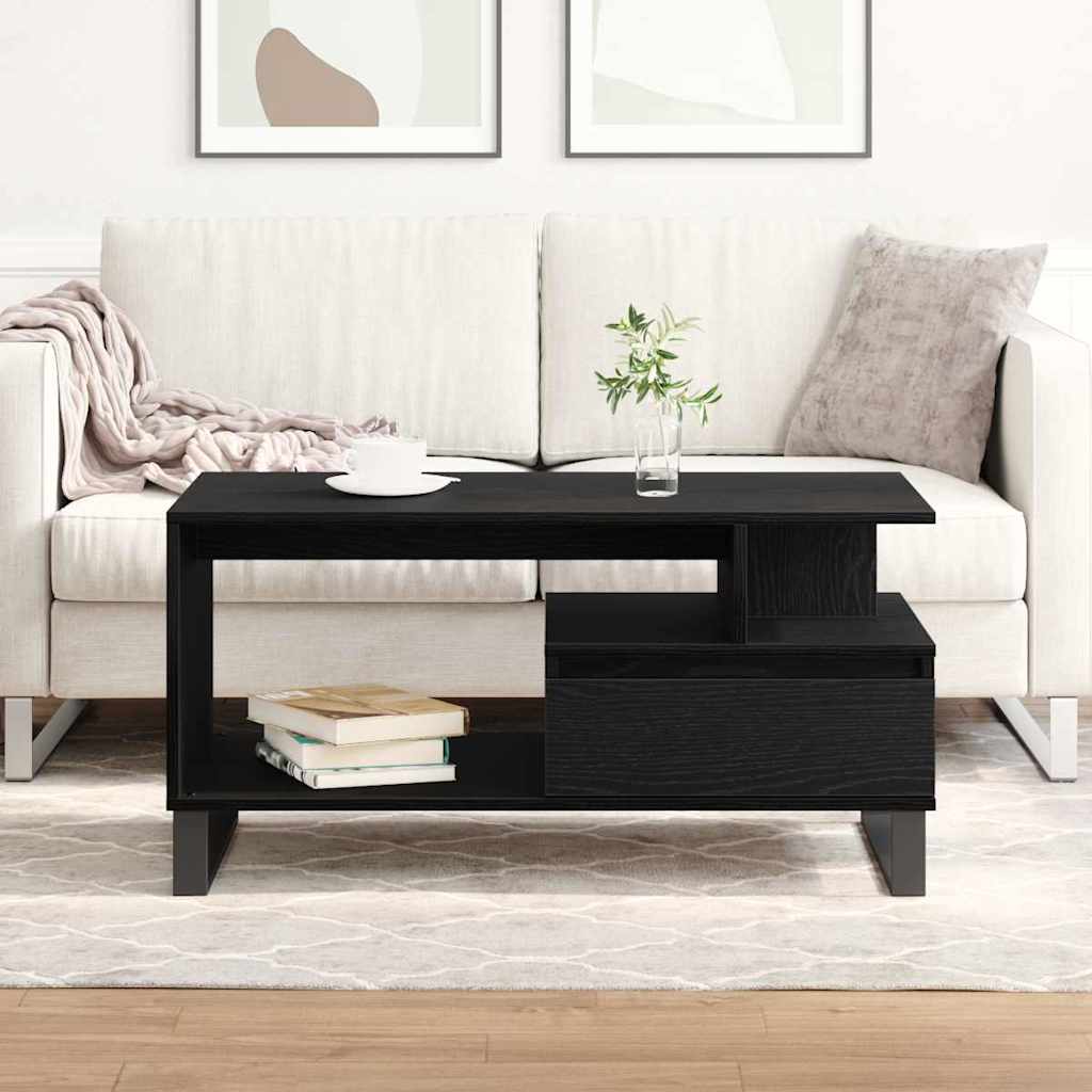Kava Stol Crni hrast 90 x 49 x 45 cm Konstruirano drvo