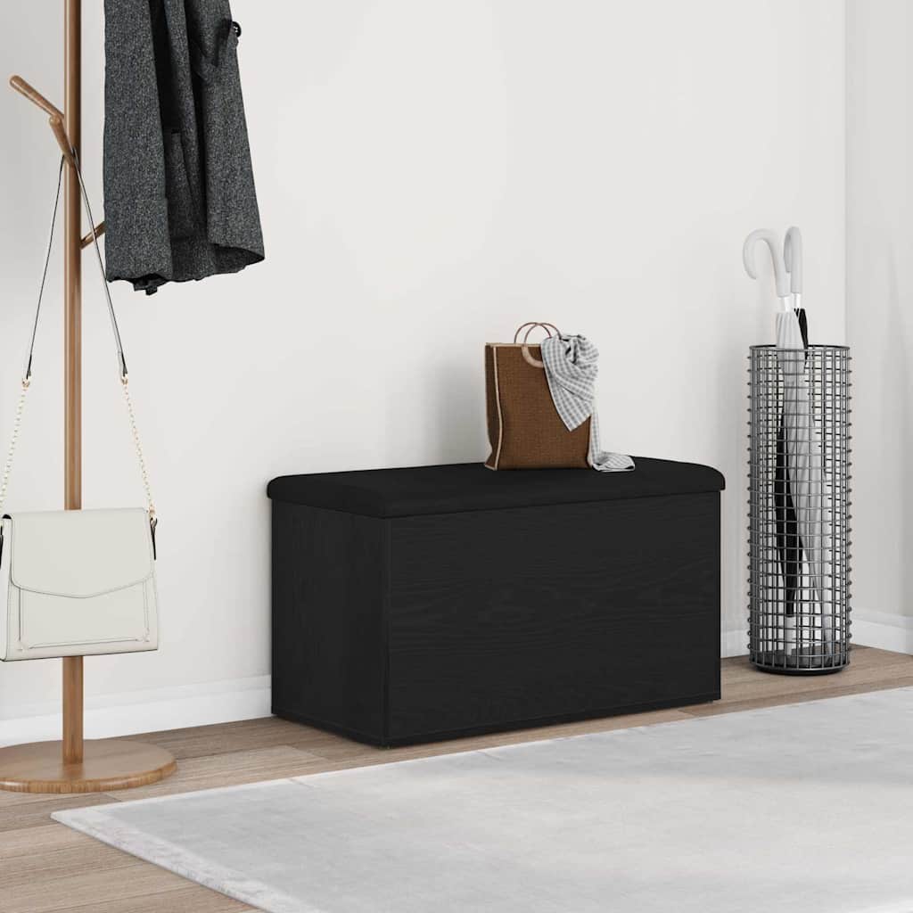 Klupa za pohranu Crni hrast 82 x 42 x 45 cm Konstruirano drvo