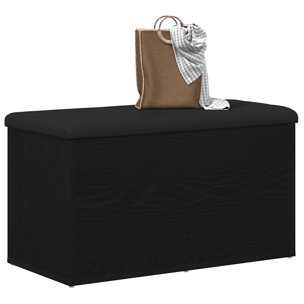 Klupa za pohranu Crni hrast 82 x 42 x 45 cm Konstruirano drvo