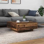 Kava Stol Stari drvo i plava 80 x 80 x 31 cm Konstruirano drvo
